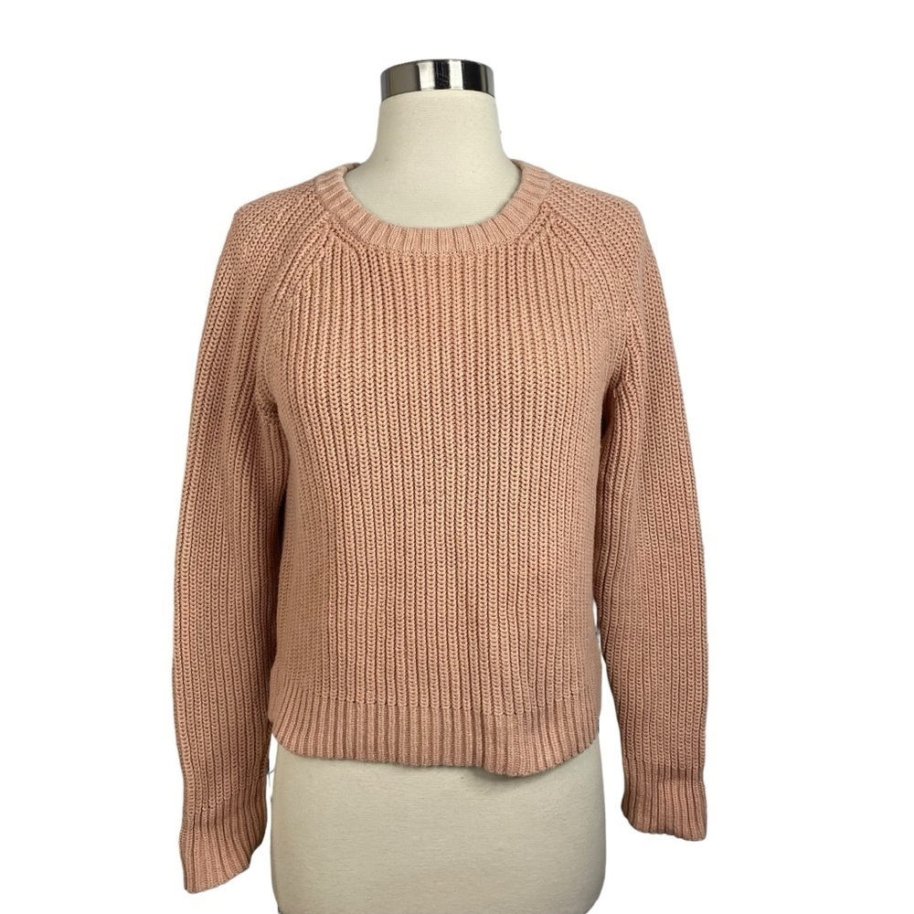 Fossil Peach Ribbed Sweater S